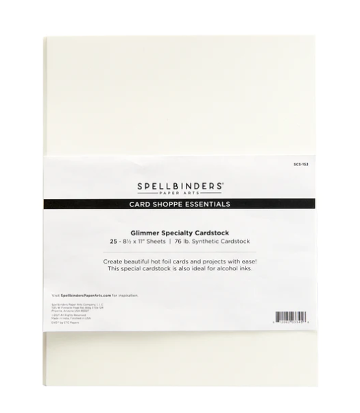 SPELLBINDERS SPELLBINDERS GLIMMER SPECIALITY CARD SHOPPE ESSENTIALS CARDSTOCK 8.5x11 25/PK