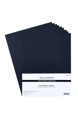 SPELLBINDERS SPELLBINDERS BRUSHED BLACK CARD SHOPPE ESSENTIALS CARDSTOCK 8.5x11 10/PK