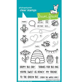 LAWN FAWN LAWN FAWN HIVE FIVE CLEAR STAMP SET