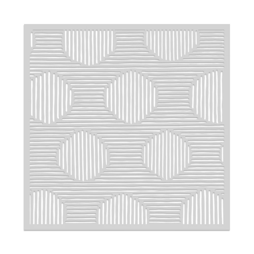 HERO ARTS HERO ARTS STENCIL SQUARE STRIPY 6X6 STENCIL
