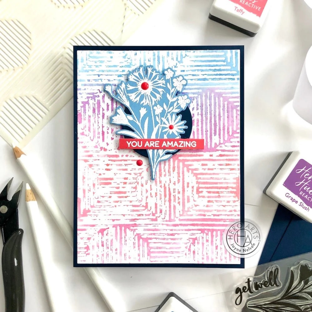 HERO ARTS HERO ARTS STENCIL SQUARE STRIPY 6X6 STENCIL