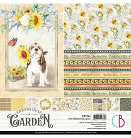 CIAO BELLA CIAO BELLA FARMHOUSE GARDEN PATTERNS PAD 12"x12" 8 DOUBLE-SIDED PAPERS