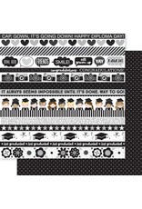 BELLA BLVD BELLA BLVD CAP & GOWN BORDERS 12x12 CARDSTOCK