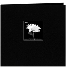 PIONEER PIONEER FABRIC MEMORY BOOK BLACK POST-BOUND 12"X12" ALBUM WITH WINDOW