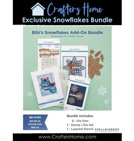 CRAFTERS HOME SPELLBINDERS CRAFTERS HOME BIBI'S SNOWFLAKES CLASS EXCLUSIVE BUNDLE