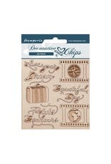 STAMPERIA STAMPERIA VICKY PAPAIOANNOU CREATE HAPPINESS OH LA LA! LIVE YOUR DREAM 5.5x5.5 LARGE DECORATIVE CHIPS