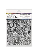 RANGER RANGER DINA WAKLEY MEDIA COLLAGE TISSUE PAPER JUMBLED LETTERS 20PK 7.5X10