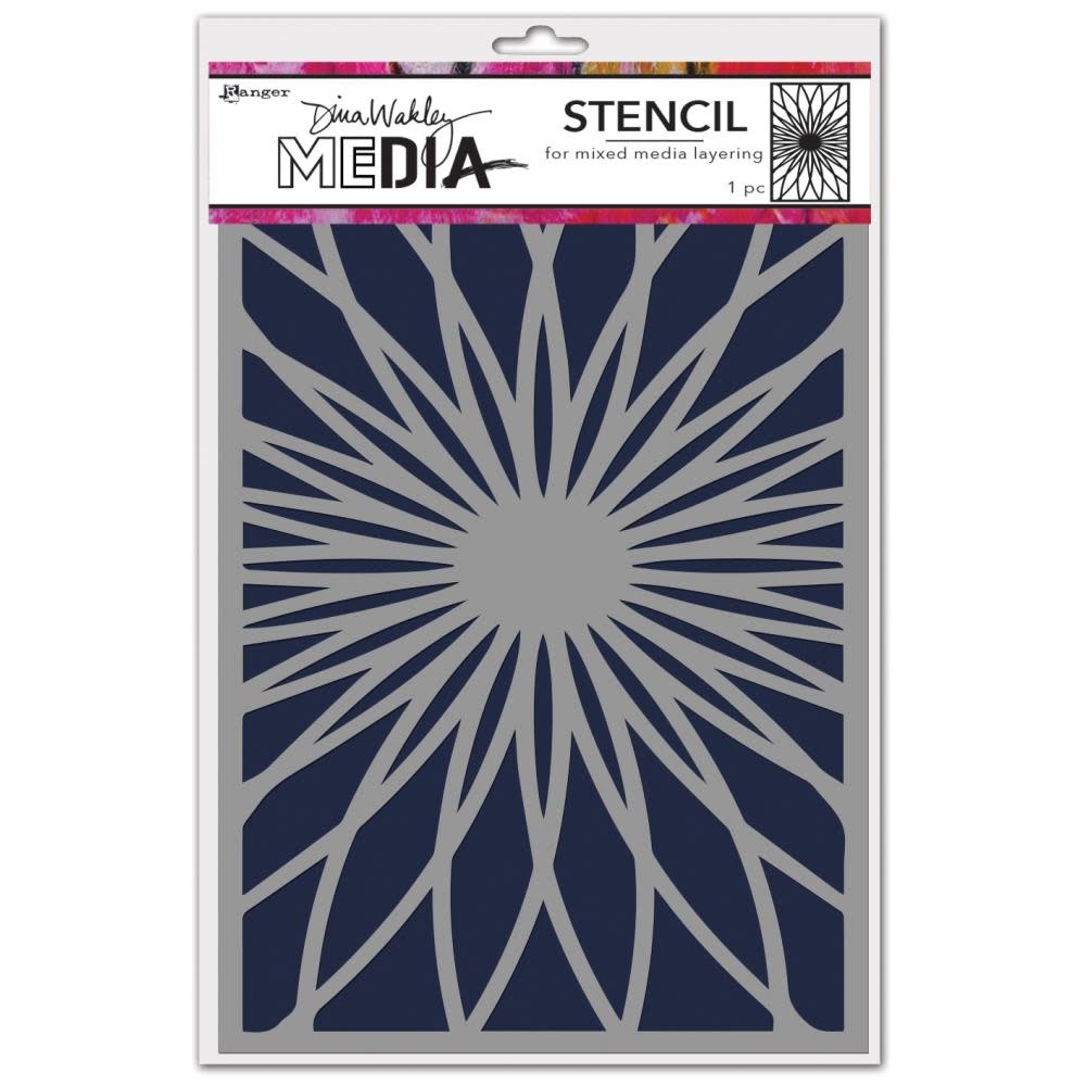 RANGER RANGER DINA WAKLEY MEDIA STENCIL SUNSHINE 9"X6"