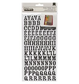 AMERICAN CRAFTS AMERICAN CRAFTS ROCKABY-BLACK GLITTER CHIPBOARD ALPHABET THICKERS