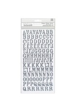 AMERICAN CRAFTS AMERICAN CRAFTS ROCKABY-SILVER GLITTER CHIPBOARD ALPHABET THICKERS