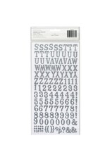 AMERICAN CRAFTS AMERICAN CRAFTS ROCKABY-SILVER GLITTER CHIPBOARD ALPHABET THICKERS