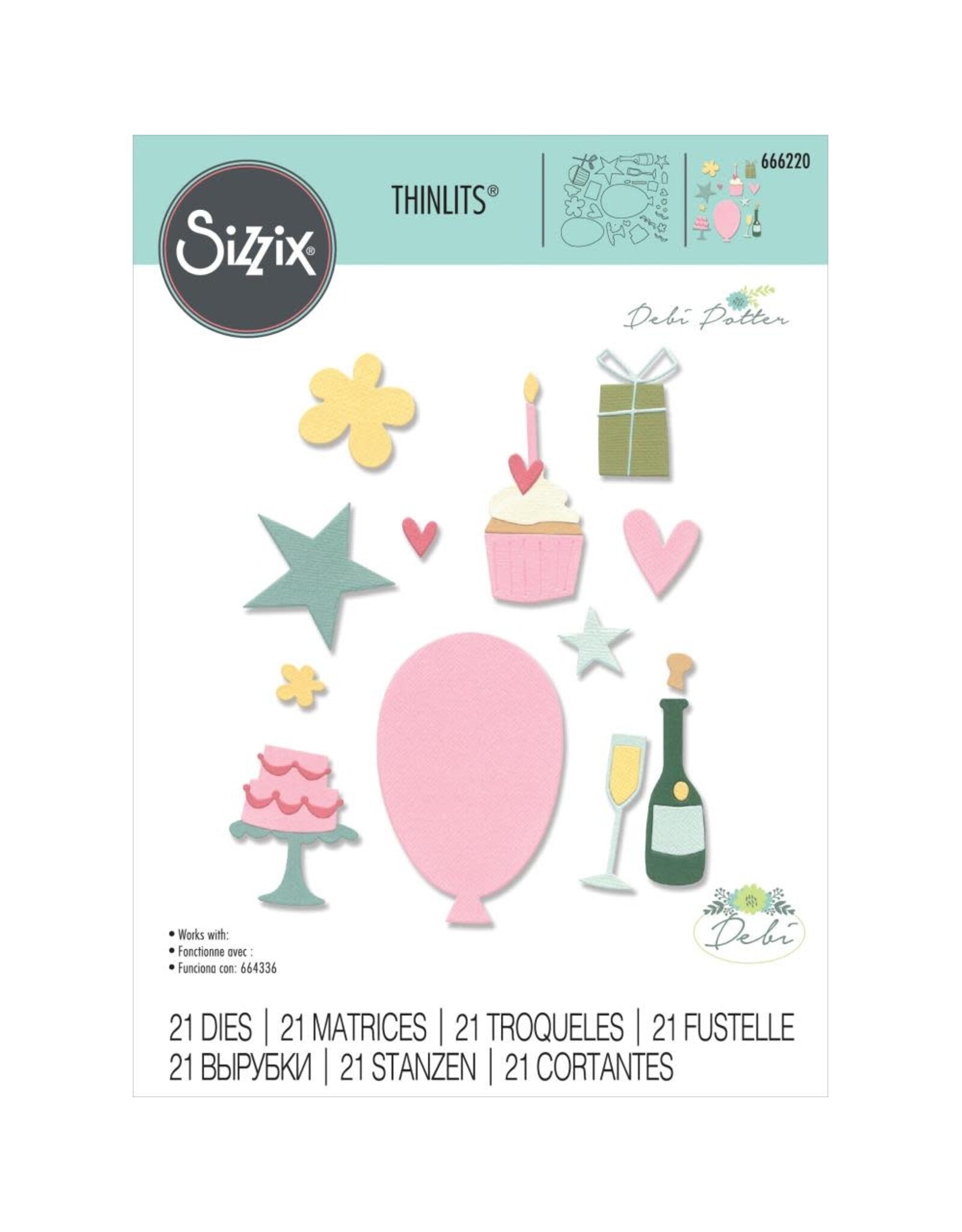 SIZZIX SIZZIX DEBI POTTER FABULOUS EVERYDAY SHAPES THINLITS DIE SET