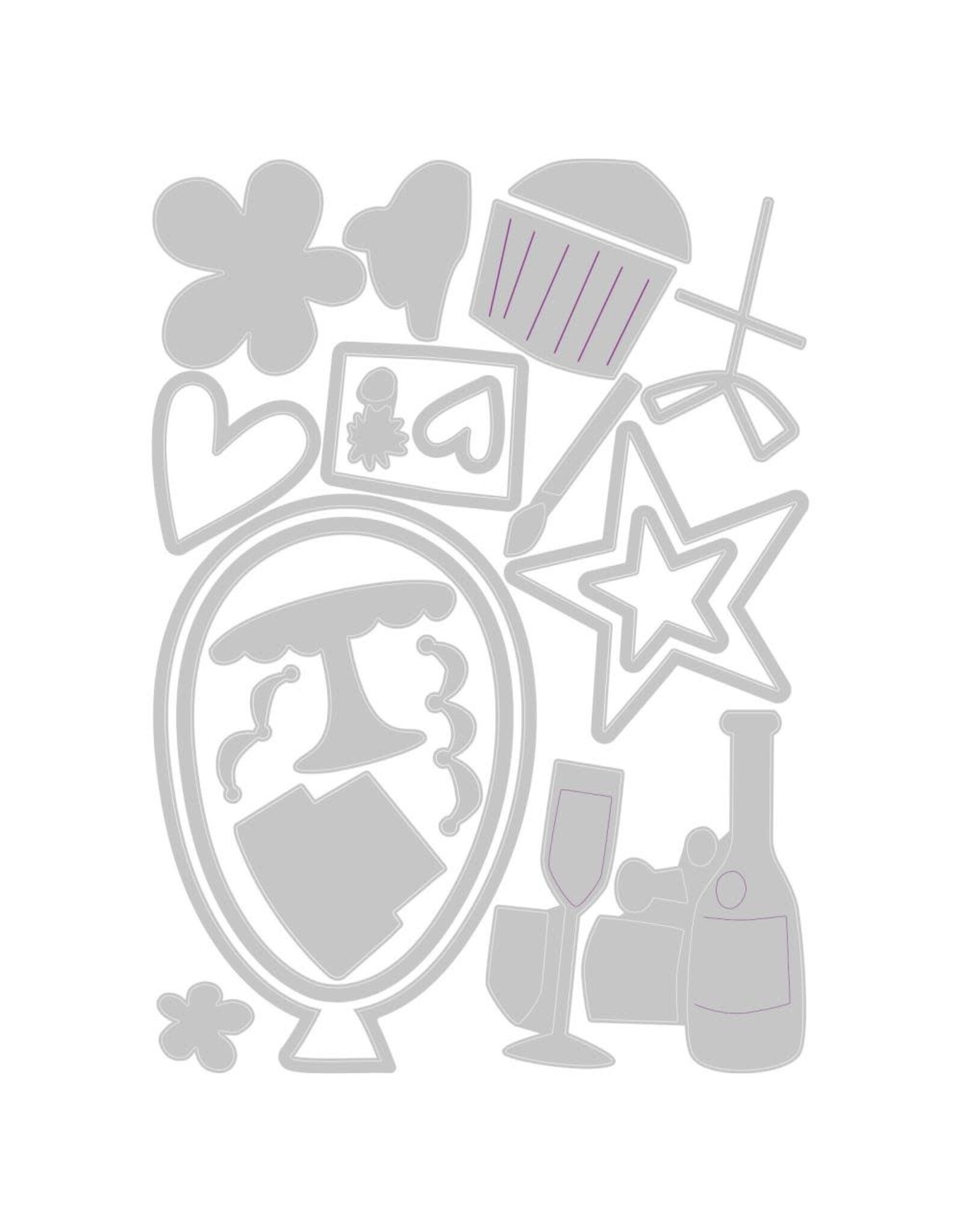 SIZZIX SIZZIX DEBI POTTER FABULOUS EVERYDAY SHAPES THINLITS DIE SET