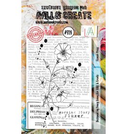 AALL & CREATE AALL & CREATE TRACY EVANS #928 FLOWER PRESS A7 ACRYLIC STAMP SET