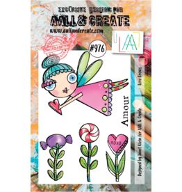 AALL & CREATE AALL & CREATE JANET KLEIN #976 LOVE GROWS A7 ACRYLIC STAMP SET