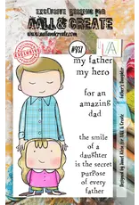 AALL & CREATE AALL & CREATE JANET KLEIN #937 FATHER'S DAUGHTER A7 ACRYLIC STAMP SET