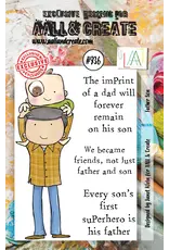 AALL & CREATE AALL & CREATE JANET KLEIN #936 FATHER SON A7 ACRYLIC STAMP SET