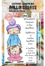 AALL & CREATE AALL & CREATE JANET KLEIN #934 MOTHER DAUGHTER A7 ACRYLIC STAMP SET