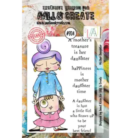 AALL & CREATE AALL & CREATE JANET KLEIN #934 MOTHER DAUGHTER A7 ACRYLIC STAMP SET