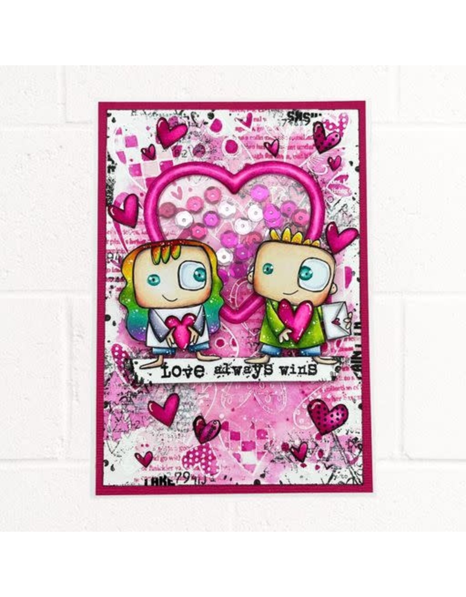 AALL & CREATE AALL & CREATE JANET KLEIN #932 LOVE WINS A7 ACRYLIC STAMP SET