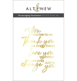 ALTENEW ALTENEW ENCOURAGING SENTIMENTS HOT FOIL PLATE SET