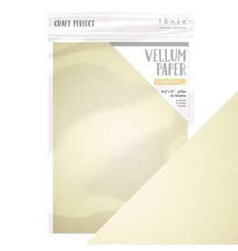 TONIC TONIC CRAFT PERFECT PEARLED GOLD VELLUM PAPER  8.5x11 10/PK