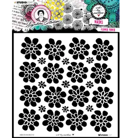 STUDIOLIGHT STUDIOLIGHT ART BY MARLENE SIGNATURE COLLECTION FLOWER POWER 8x8 MASKS STENCIL