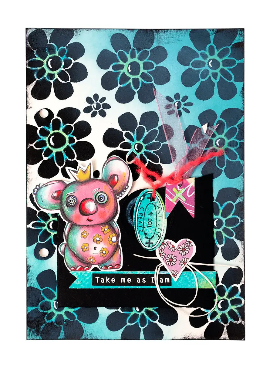 STUDIOLIGHT STUDIOLIGHT ART BY MARLENE SIGNATURE COLLECTION FLOWER POWER 8x8 MASKS STENCIL