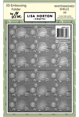 LISA HORTON CRAFTS LISA HORTON CRAFTS WHITEWASHED SHELLS A6 3D EMBOSSING FOLDER