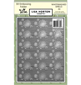 LISA HORTON CRAFTS LISA HORTON WHITEWASHED SHELLS A6 3D EMBOSSING FOLDER