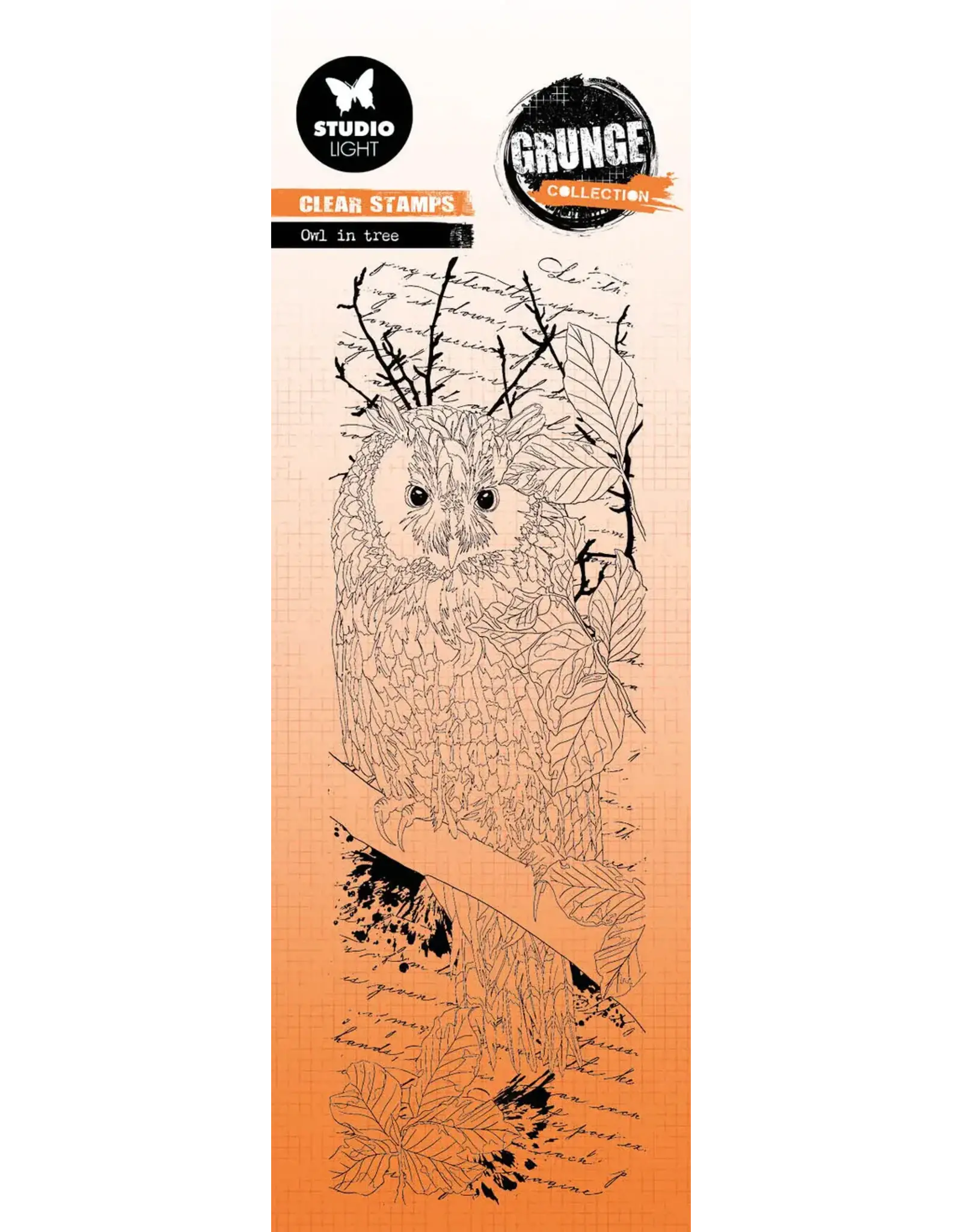 STUDIOLIGHT STUDIOLIGHT GRUNGE COLLECTION OWL IN TREE CLEAR STAMP