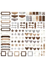 SIMPLE STORIES SIMPLE STORIES COLOR VIBE CHIPBOARD BITS - WOODS 120/PK