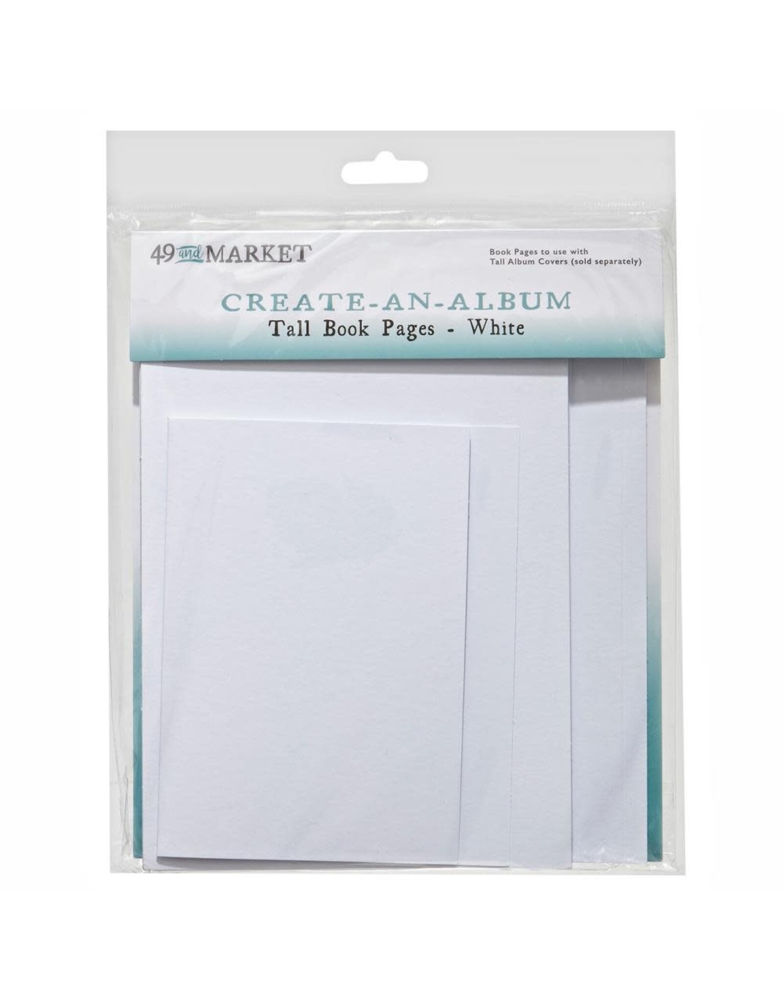 49 AND MARKET 49 AND MARKET CREATE-AN-ALBUM TALL BOOK PAGES WHITE