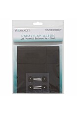 49 AND MARKET 49 AND MARKET CREATE-AN-ALBUM WATERFALL ENCLOSURE SET 4x6 BLACK