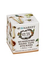 49 AND MARKET 49 AND MARKET VINTAGE ARTISTRY NATURE STUDY MUSHROOMS WASHI TAPE STICKERS