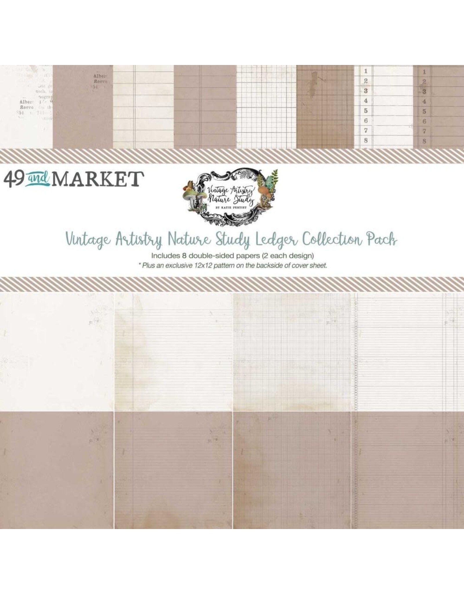 49 AND MARKET 49 AND MARKET VINTAGE ARTISTRY NATURE STUDY LEDGER 12x12 COLLECTION PACK