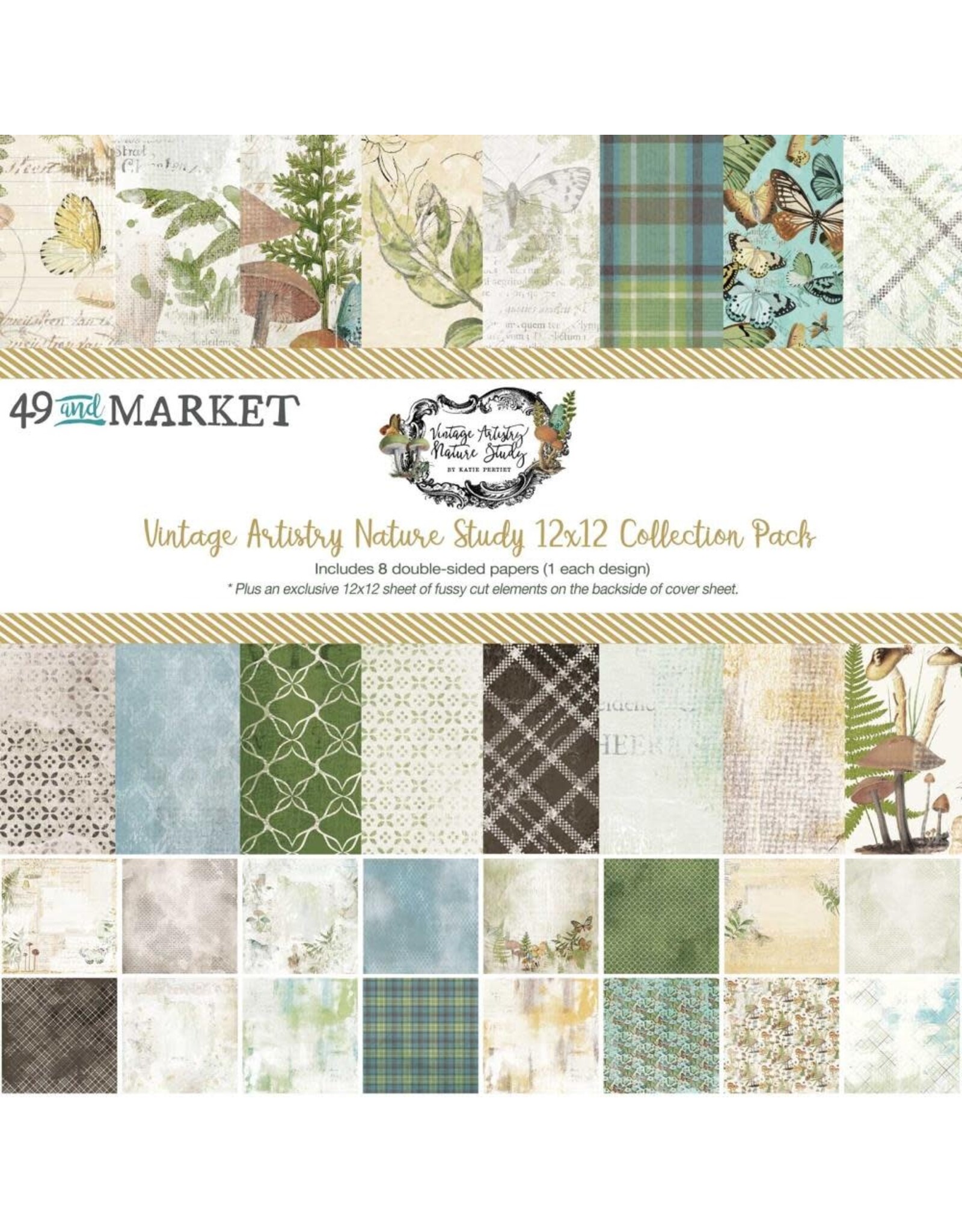 49 AND MARKET 49 AND MARKET VINTAGE ARTISTRY NATURE STUDY 12x12 COLLECTION PACK