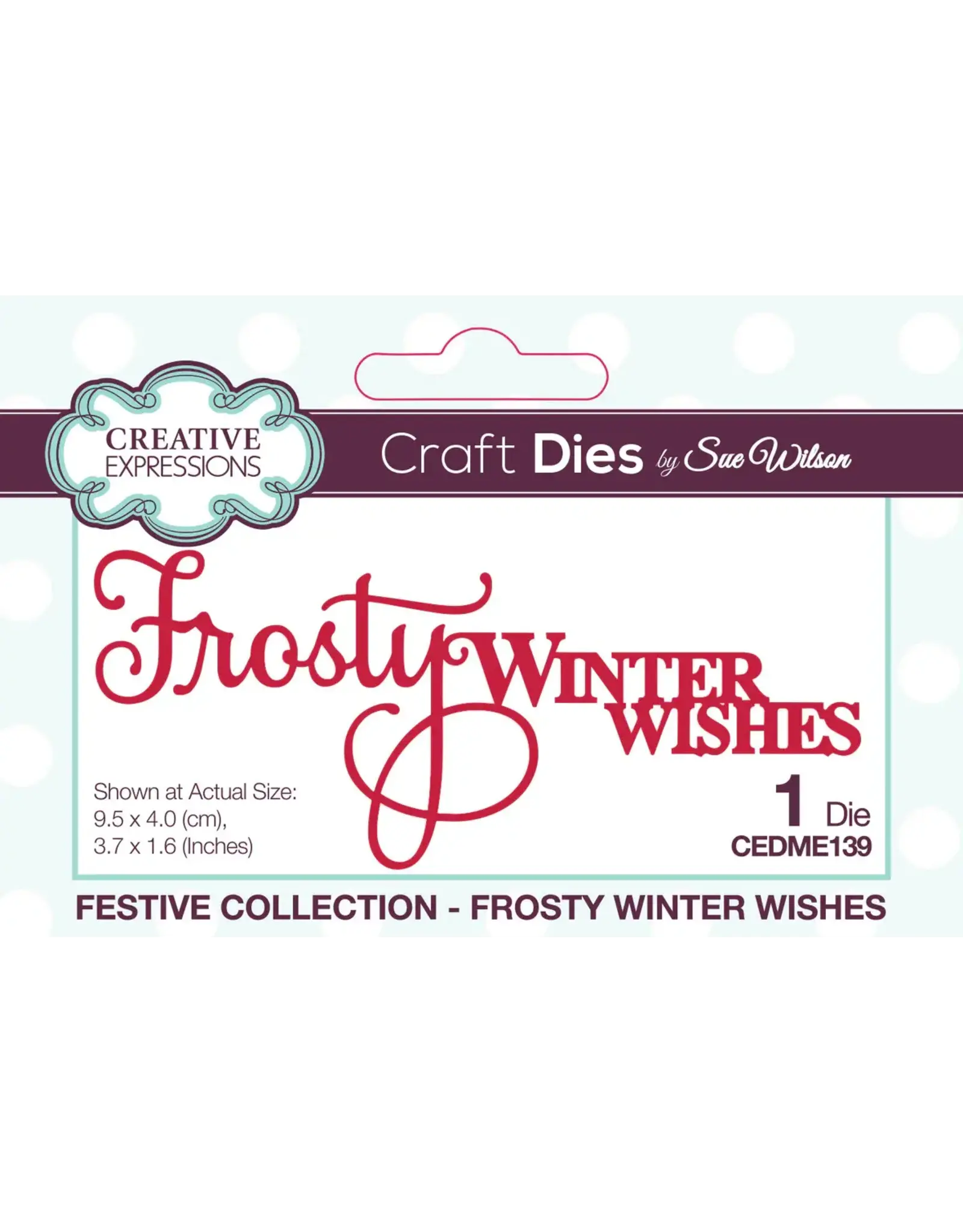 CREATIVE EXPRESSIONS CREATIVE EXPRESSIONS SUE WILSON FESTIVE COLLECTION FROSTY WINTER WISHES DIE