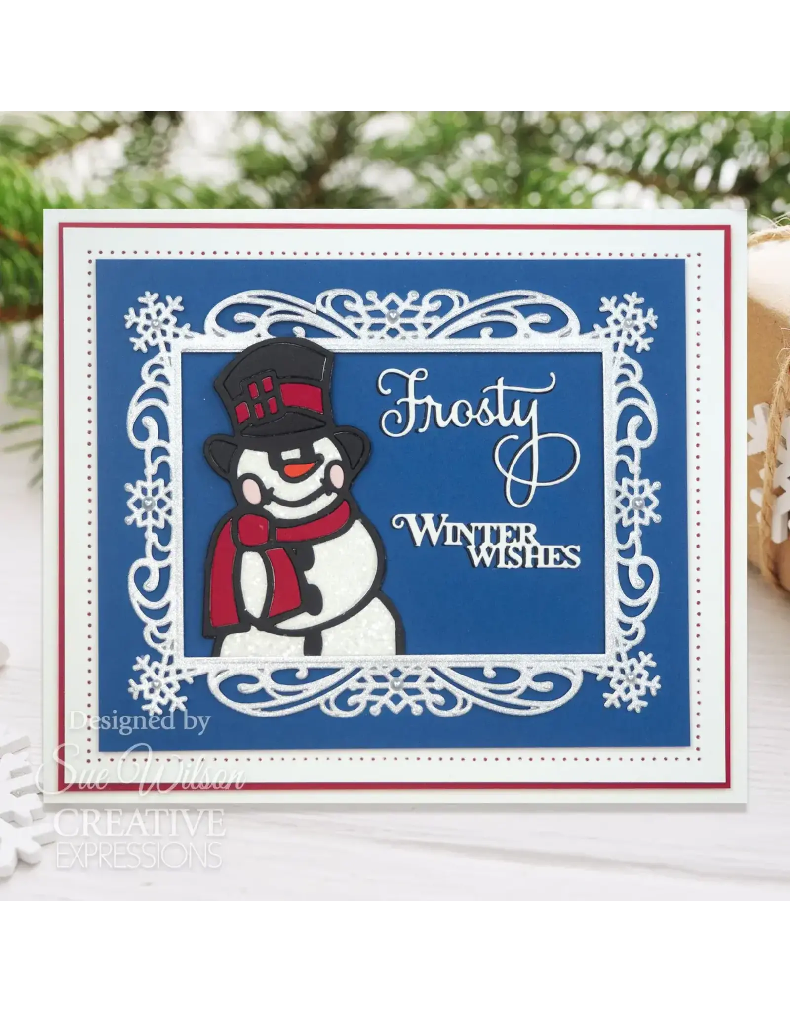 CREATIVE EXPRESSIONS CREATIVE EXPRESSIONS SUE WILSON FESTIVE COLLECTION FROSTY WINTER WISHES DIE