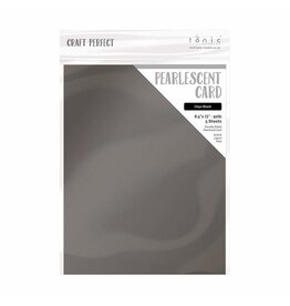 TONIC TONIC STUDIOS PEARLESCENT CARDSTOCK ONYX BLACK 8.5X11 5PK