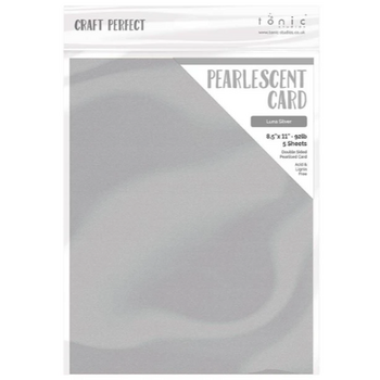 TONIC TONIC STUDIOS PEARLESCENT CARD LUNA SILVER 8.5X11 5PK