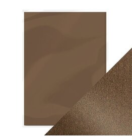 TONIC TONIC STUDIOS PEARLESCENT CARDSTOCK GLAZED CHESTNUT 8.5X11 5PK