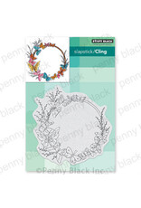 PENNY BLACK PENNY BLACK WINGED WREATH SLAPSTICK CLING STAMP