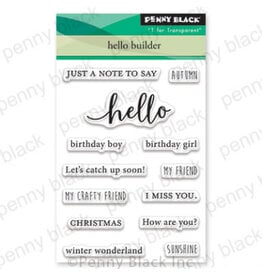 PENNY BLACK PENNY BLACK HELLO BUILDER MINI CLEAR STAMP SET