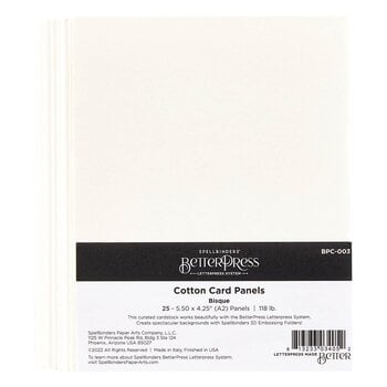 SPELLBINDERS SPELLBINDERS BETTERPRESS 5.5x4.25 (A2) BISQUE COTTON CARD PANELS 25/PK