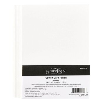 SPELLBINDERS SPELLBINDERS BETTERPRESS 5x7 PORCELAIN COTTON CARD PANELS 25/PK