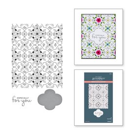 Spellbinders BetterPress Autumn Floral Corner Press Plate & Die Set