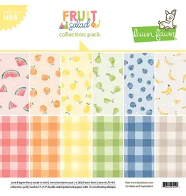 LAWN FAWN LAWN FAWN FRUIT SALAD 12x12 COLLECTION PACK 12 SHEETS