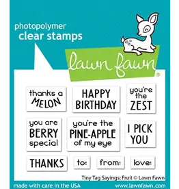 LAWN FAWN LAWN FAWN TINY TAGS SAYINGS: FRUIT CLEAR STAMP SET