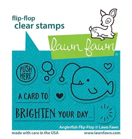 LAWN FAWN LAWN FAWN ANGLER FISH FLIP-FLOP CLEAR STAMP SET
